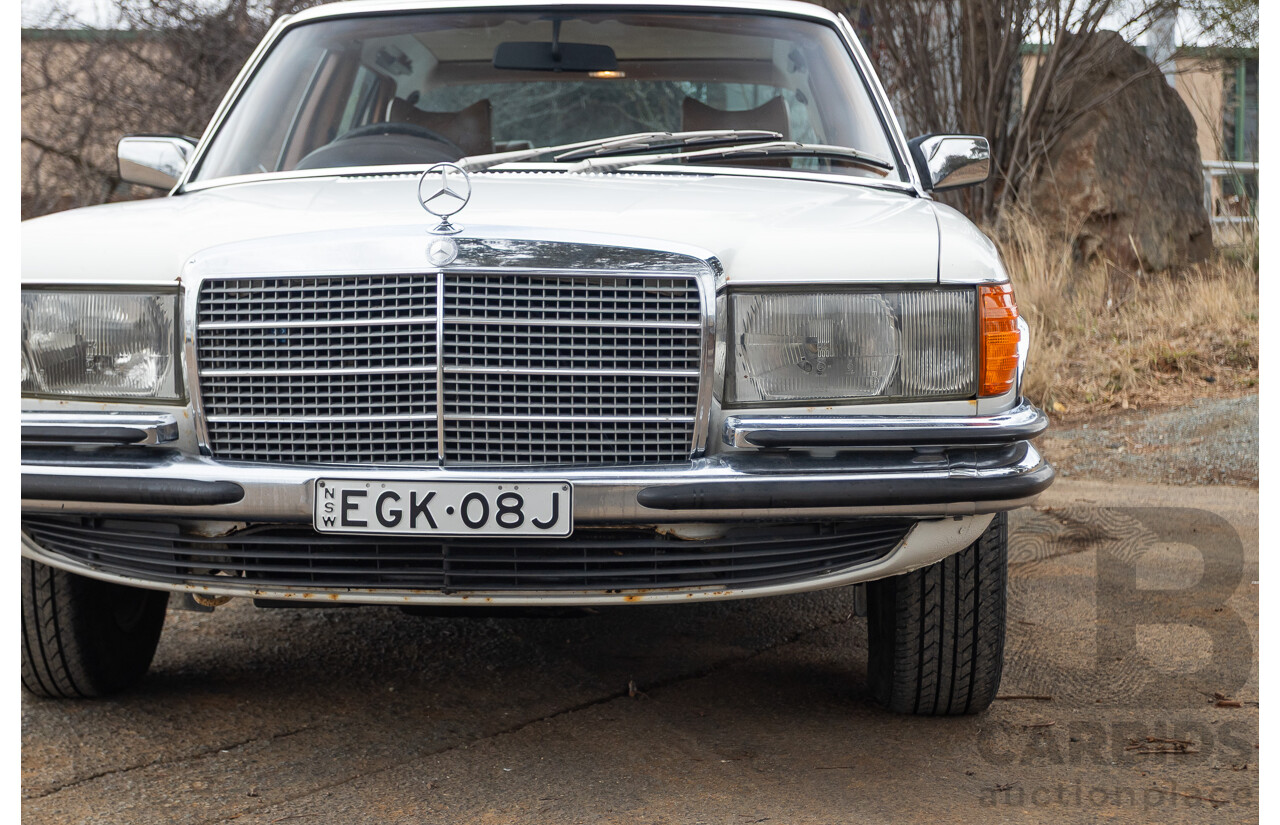 6/1980 Mercedes Benz 280 SEL W116 4d Sedan White 2.8L