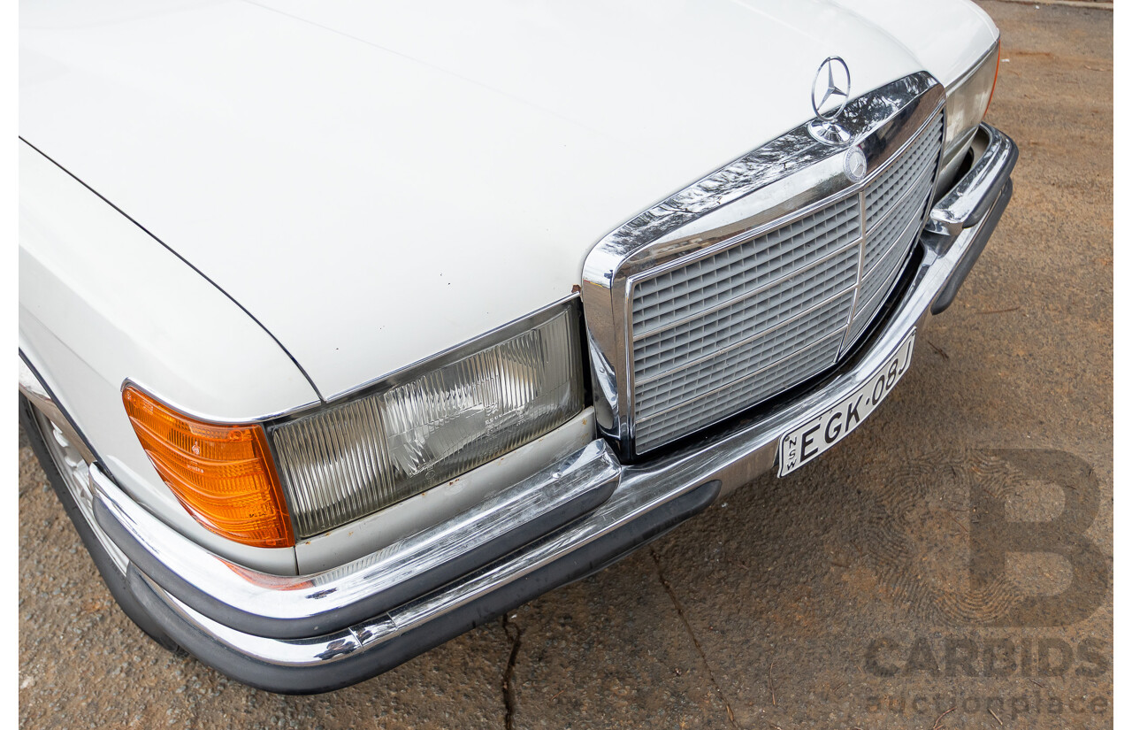6/1980 Mercedes Benz 280 SEL W116 4d Sedan White 2.8L