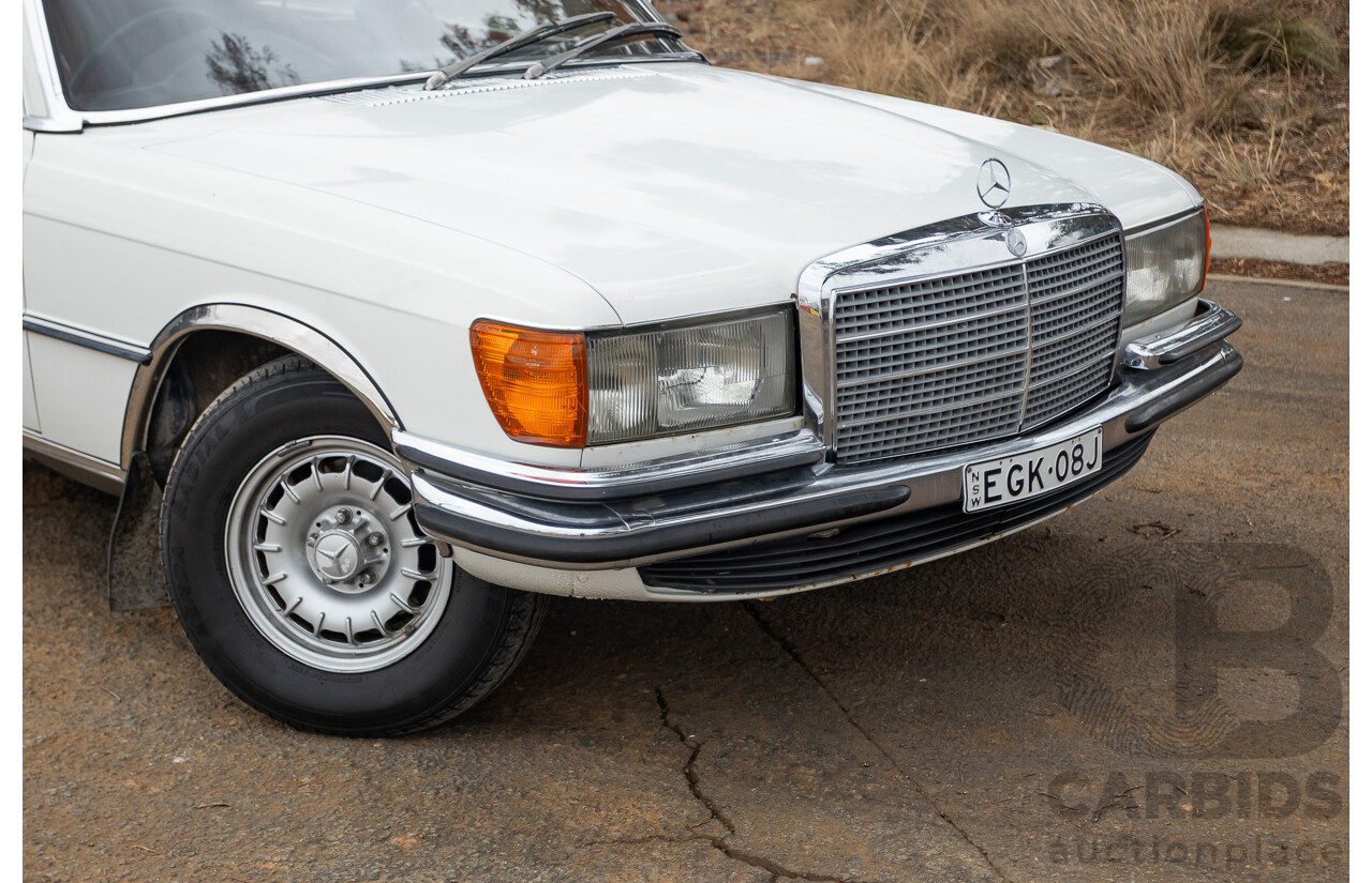 6/1980 Mercedes Benz 280 SEL W116 4d Sedan White 2.8L