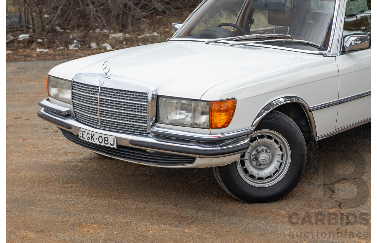 6/1980 Mercedes Benz 280 SEL W116 4d Sedan White 2.8L