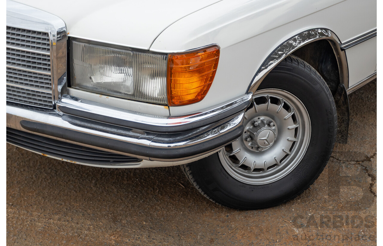 6/1980 Mercedes Benz 280 SEL W116 4d Sedan White 2.8L