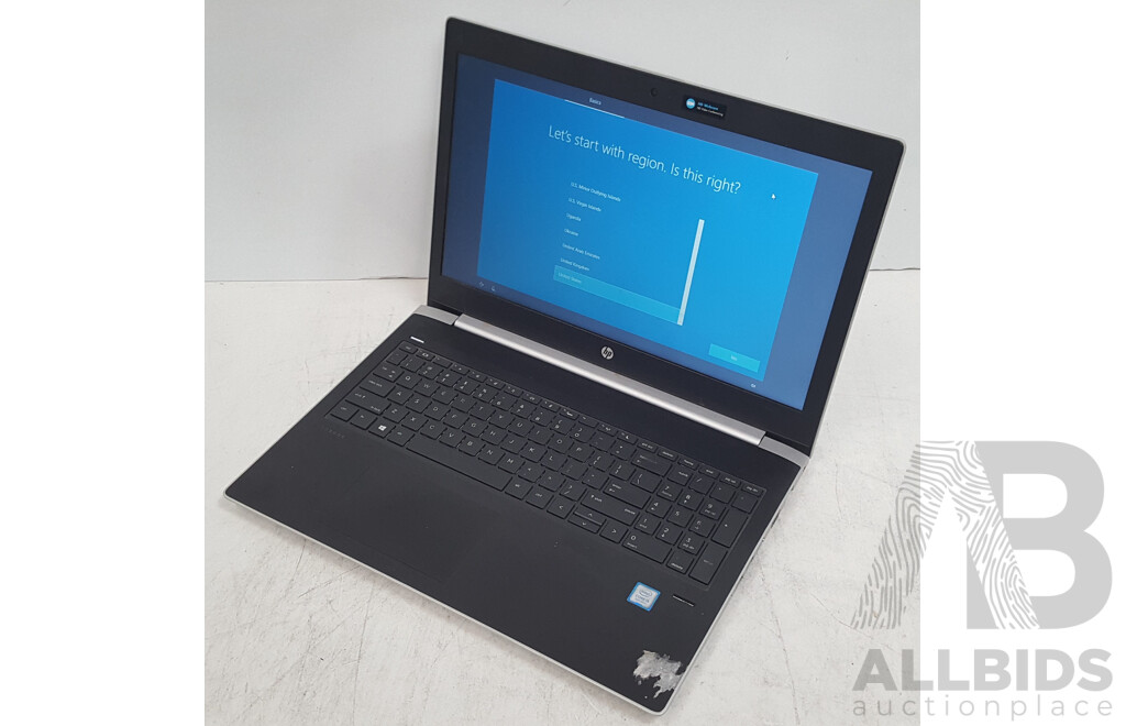 HP ProBook 450 G5 Intel Core i5 (8250U) 1.60GHz-3.40GHz 4-Core CPU 15.6-Inch Laptop w/ Power Supply