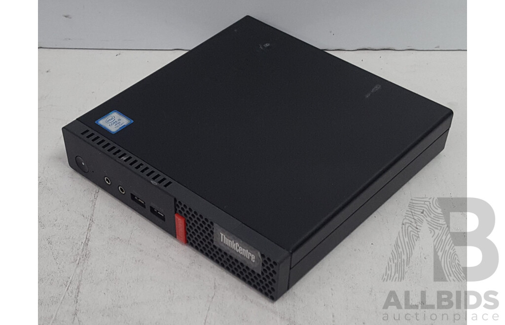 Lenovo ThinkCentre M910q Intel Core i5 (7500T) 2.70GHz-3.30GHz 4-Core CPU Thin Desktop Computer w/ Power Supply