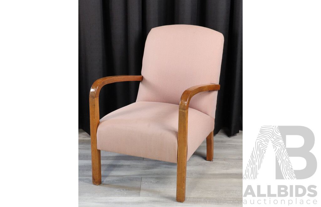 Modern Plywood Curved Arm Lounge Chair