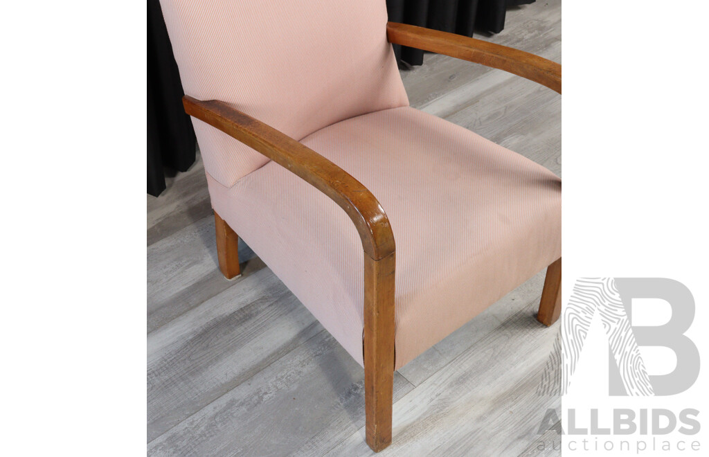 Modern Plywood Curved Arm Lounge Chair