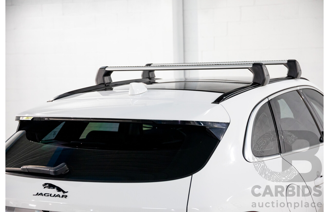08/2017 Jaguar F-Pace 20d Prestige (AWD) MY18 4d Wagon Fuji White Turbo Diesel 2.0L