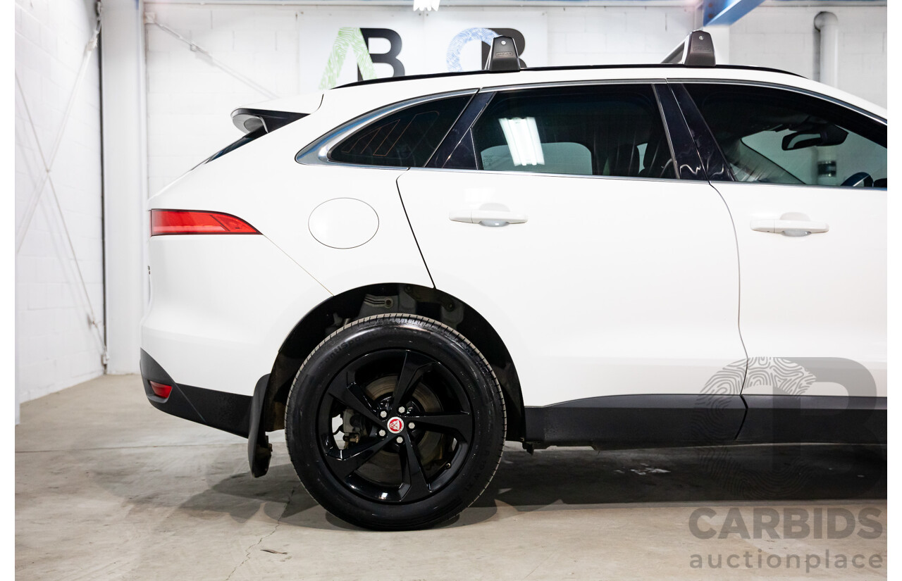 08/2017 Jaguar F-Pace 20d Prestige (AWD) MY18 4d Wagon Fuji White Turbo Diesel 2.0L