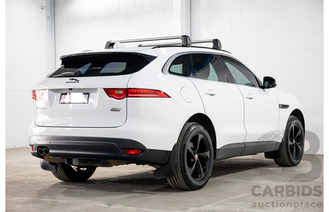 08/2017 Jaguar F-Pace 20d Prestige (AWD) MY18 4d Wagon Fuji White Turbo Diesel 2.0L