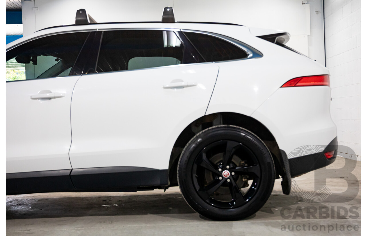08/2017 Jaguar F-Pace 20d Prestige (AWD) MY18 4d Wagon Fuji White Turbo Diesel 2.0L