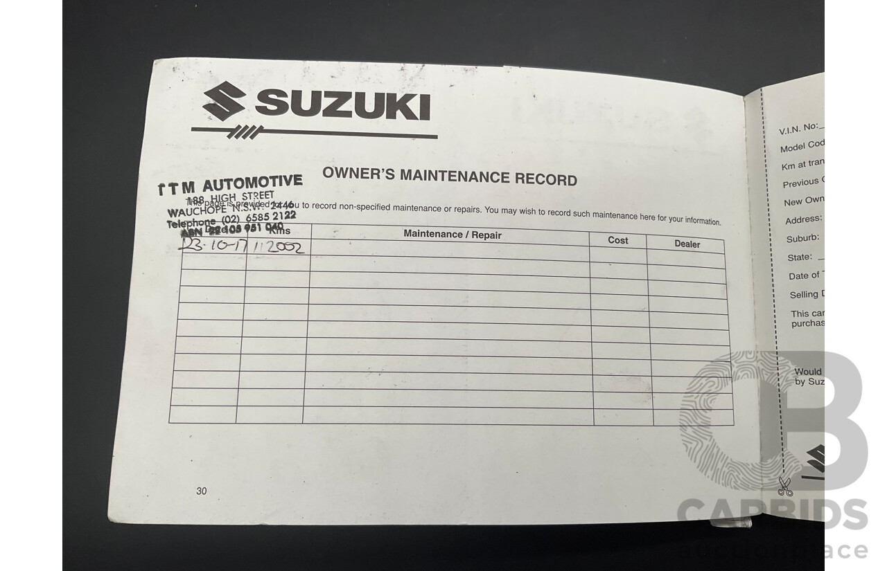 1/2005 Suzuki Liana 4d Sedan Superior White 1.8L