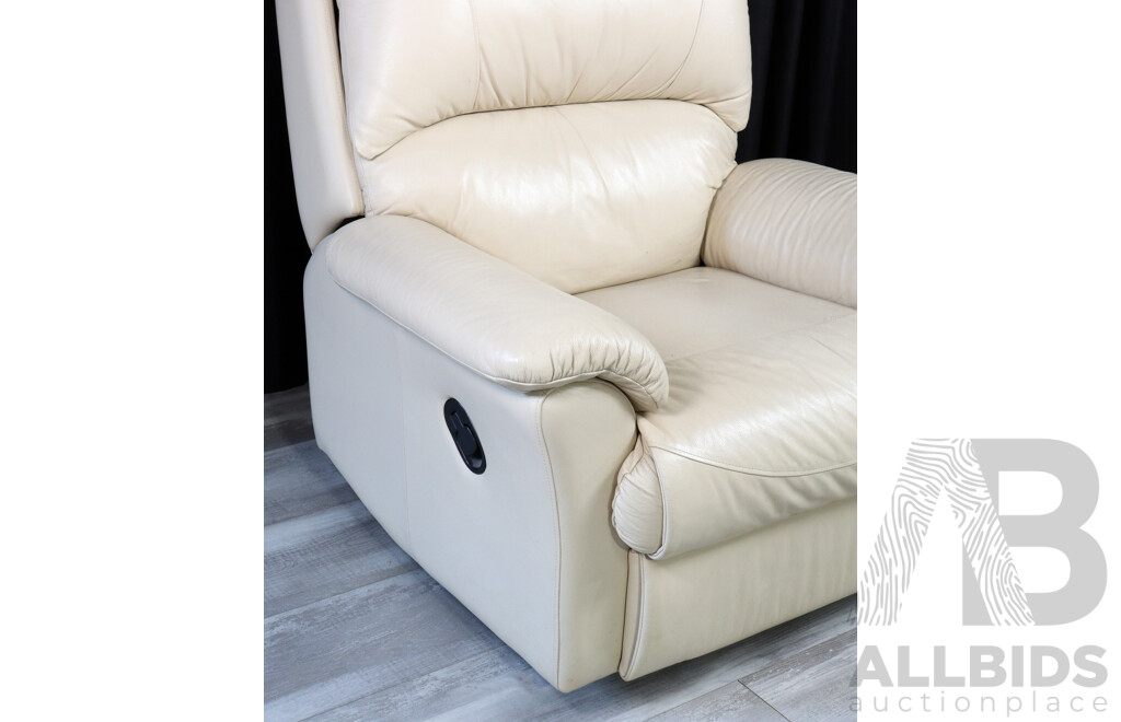Two Piece Modern Leather Reclining Lounge Suite