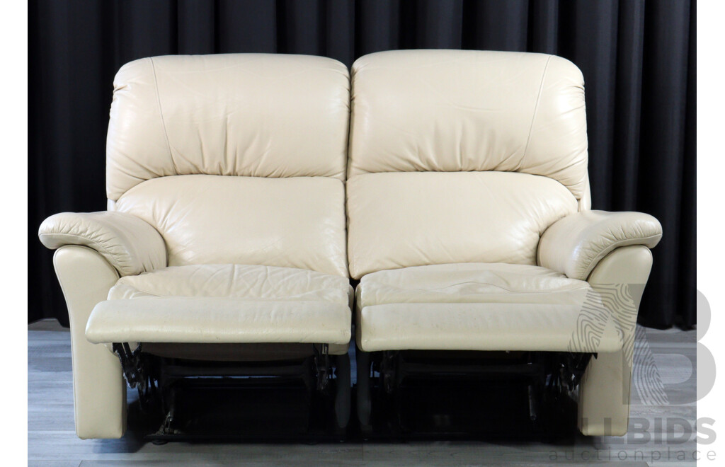 Two Piece Modern Leather Reclining Lounge Suite