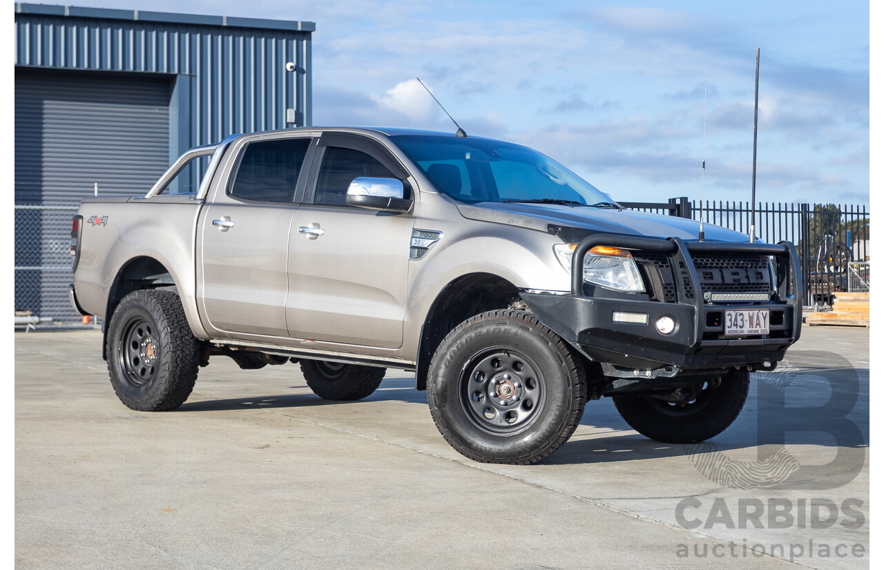 7/2013 Ford Ranger XLT 3.2 (4x4) PX Dual Cab Utility Sparkling Gold Metallic Turbo Diesel 3.2L