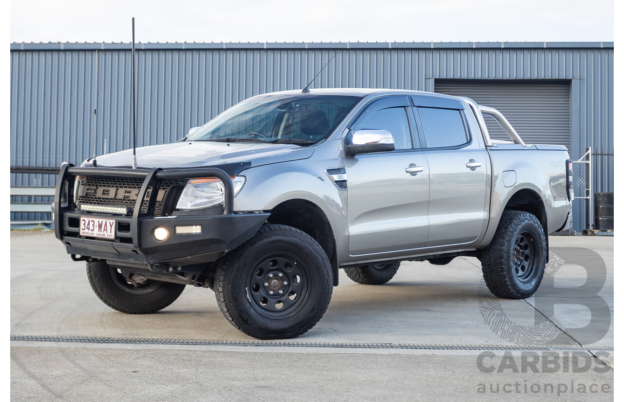 7/2013 Ford Ranger XLT 3.2 (4x4) PX Dual Cab Utility Sparkling Gold Metallic Turbo Diesel 3.2L