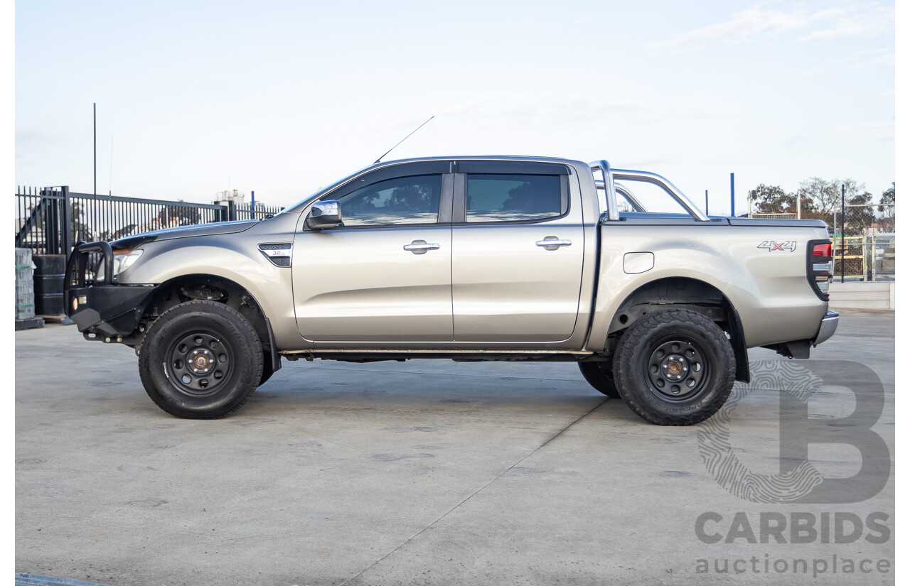 7/2013 Ford Ranger XLT 3.2 (4x4) PX Dual Cab Utility Sparkling Gold Metallic Turbo Diesel 3.2L
