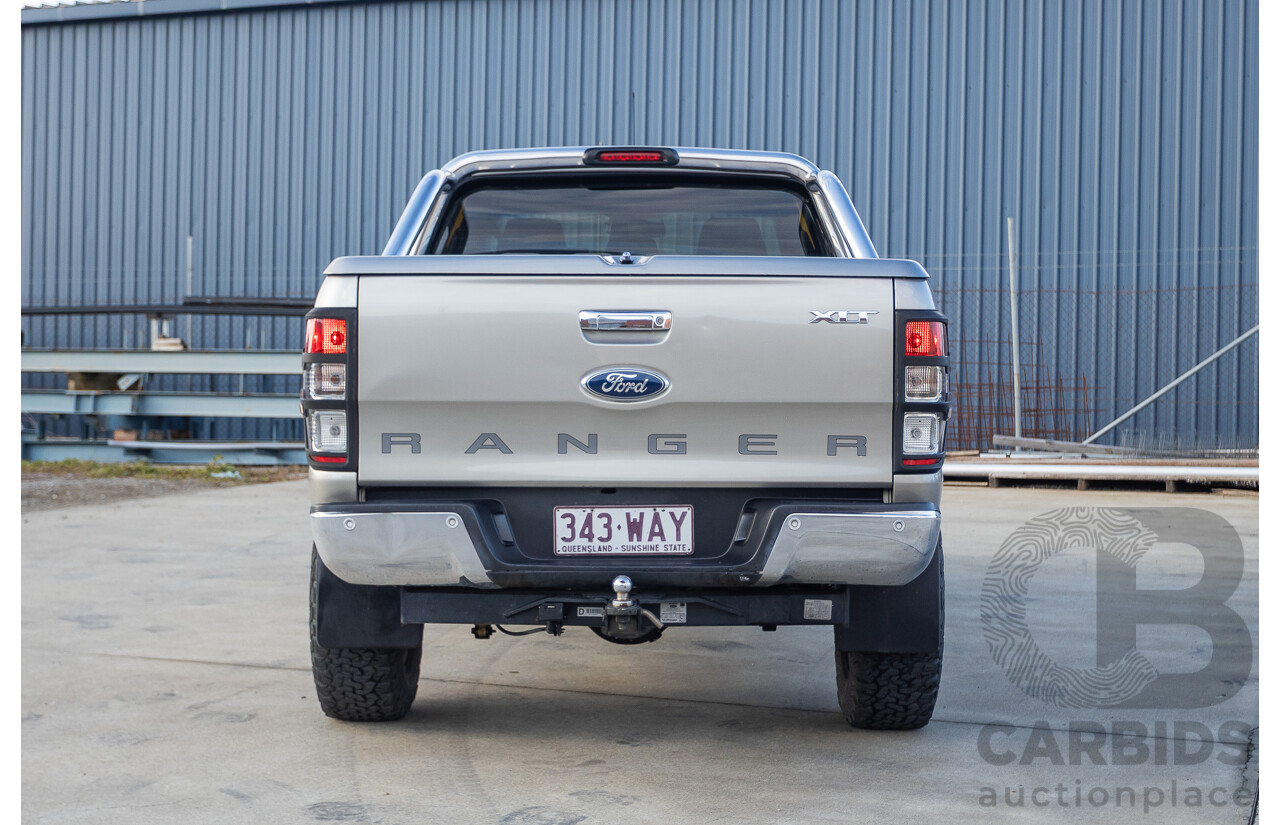 7/2013 Ford Ranger XLT 3.2 (4x4) PX Dual Cab Utility Sparkling Gold Metallic Turbo Diesel 3.2L