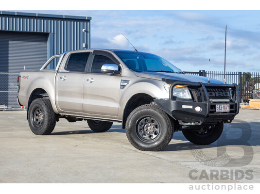 7/2013 Ford Ranger XLT 3.2 (4x4) PX Dual Cab Utility Sparkling Gold Metallic Turbo Diesel 3.2L