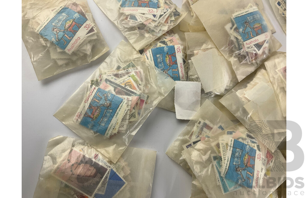 Collection of Australian 1980's Cancelled Stamps with Antique Swedish Stamps and First Day Covers