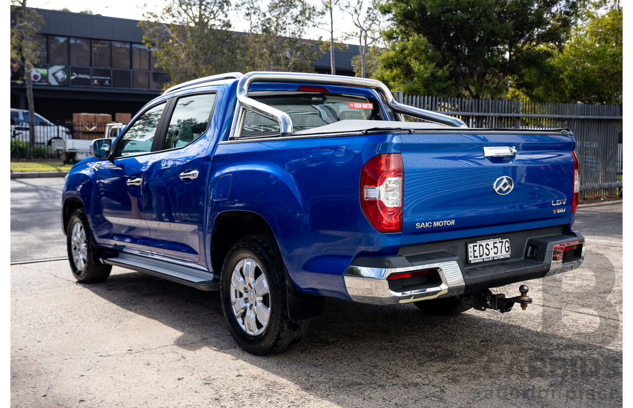11/2019 LDV T60 Luxe (4x4) SK8C Double Cab Utility Jewel Blue Metallic Turbo Diesel 2.8L