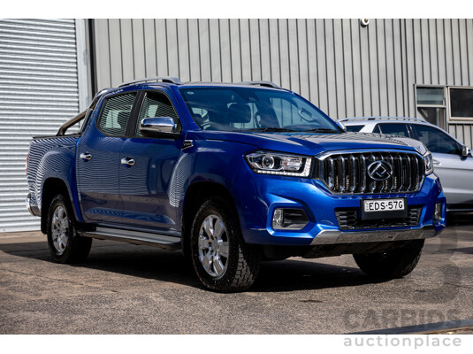 11/2019 LDV T60 Luxe (4x4) SK8C Double Cab Utility Jewel Blue Metallic Turbo Diesel 2.8L