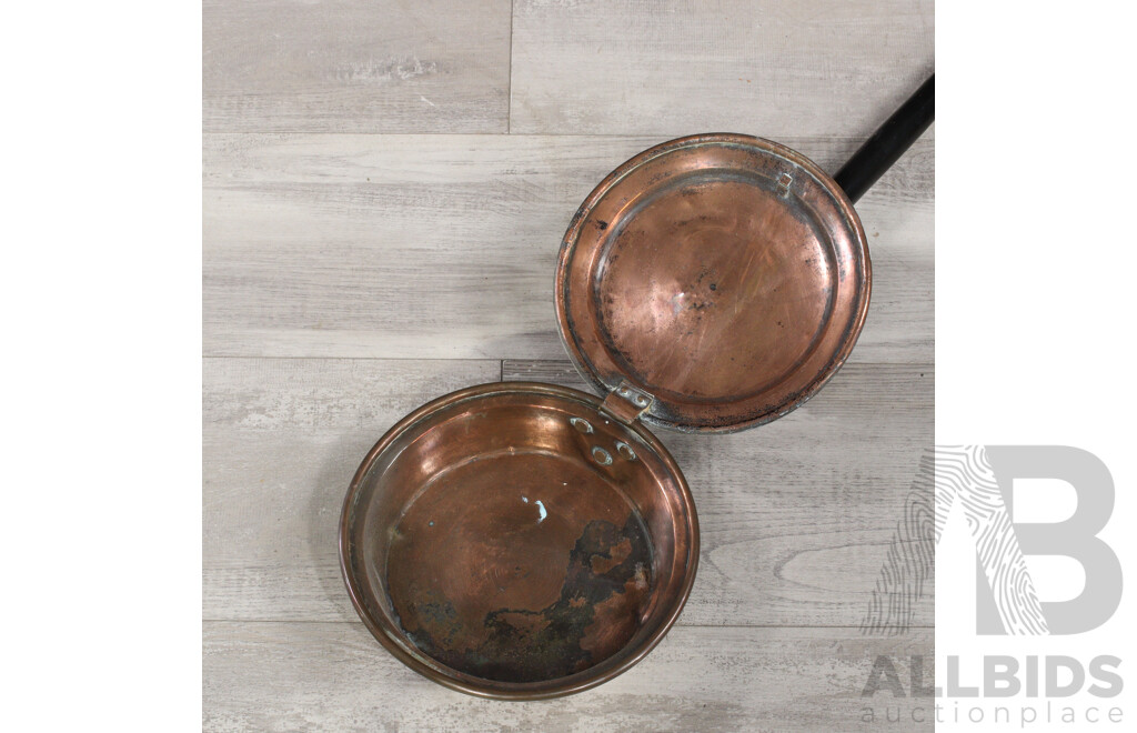 Antique Copper Bed Warmer, Ex Burra Station Homestead