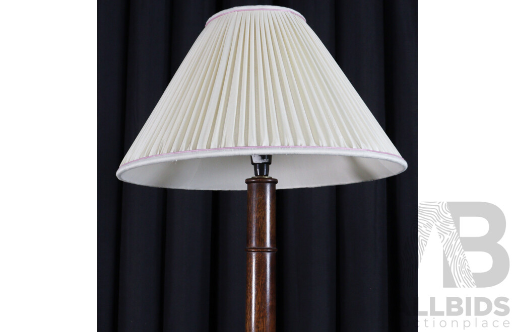 Vintage Turned Oak Floor Lamp