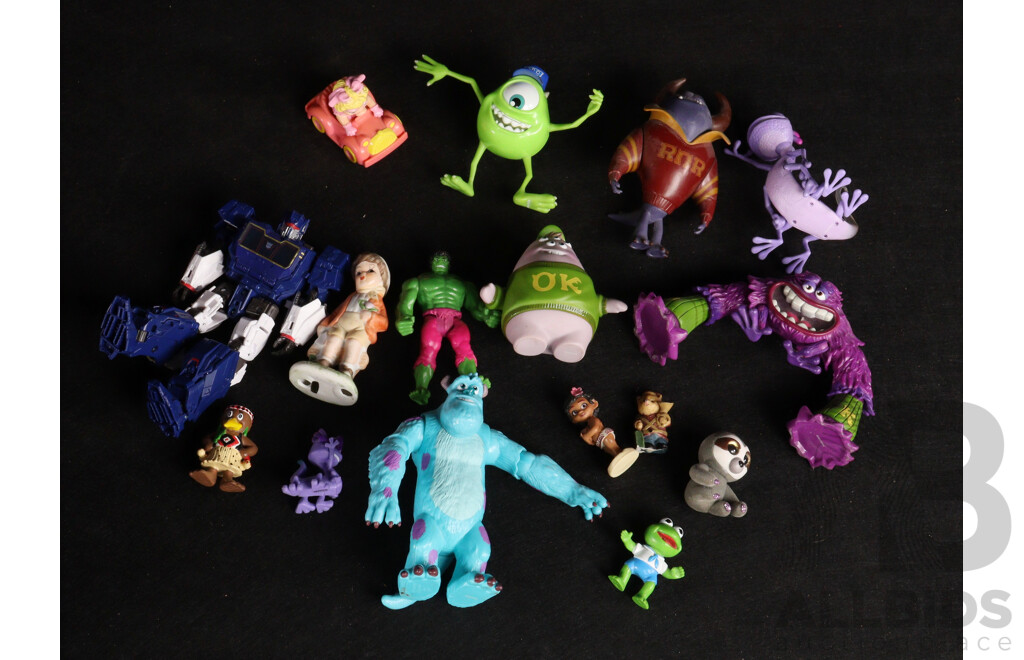 Collection of 1980's McDonald's Baby Muppet Figures, Monster University, Transformer and More