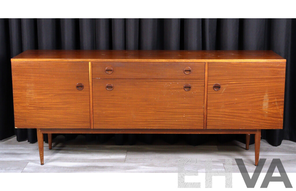 Teak Veneered Single Drawer Sideboard by Moderntone Furniture