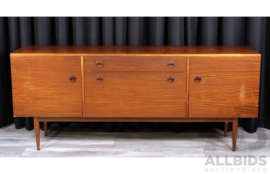 Teak Veneered Single Drawer Sideboard by Moderntone Furniture