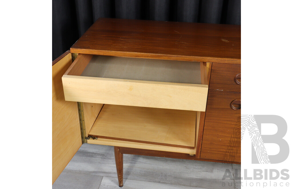 Teak Veneered Single Drawer Sideboard by Moderntone Furniture