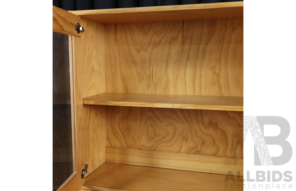 Pine Four Door Kitchen Cabinet