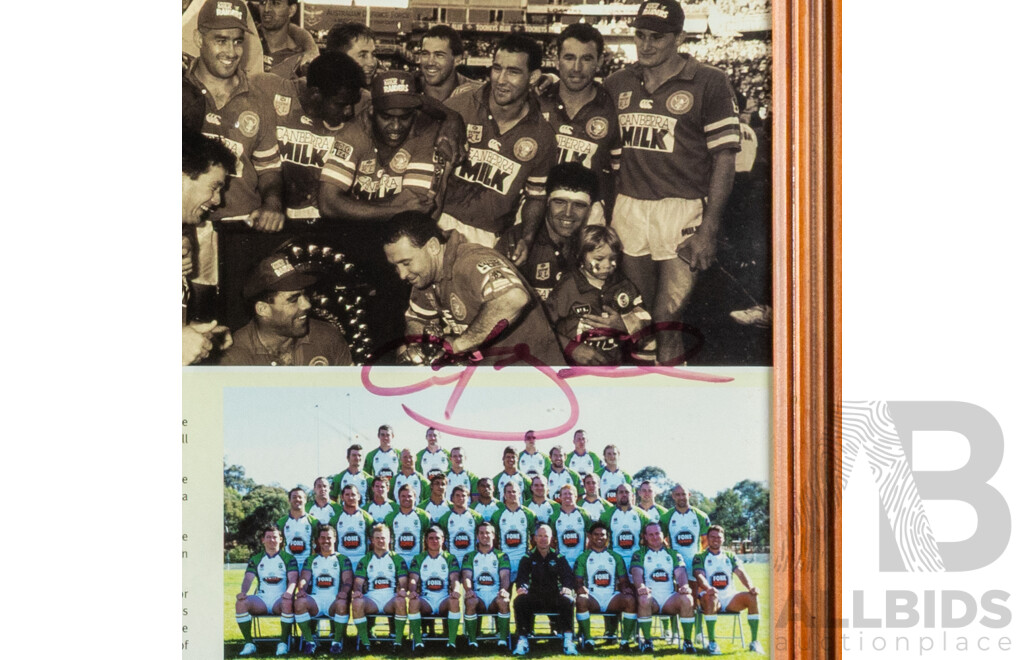 Canberra Raiders 25 Years in the Limelight Signed Framed Lithograph