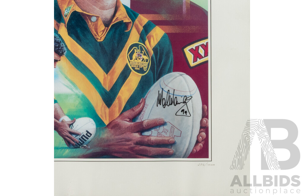 Mal Meninga Canberra Raiders Signed Framed Print