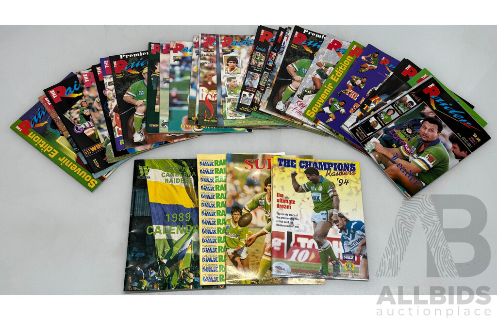 Collection of Canberra Raiders Magazines From the 1990s