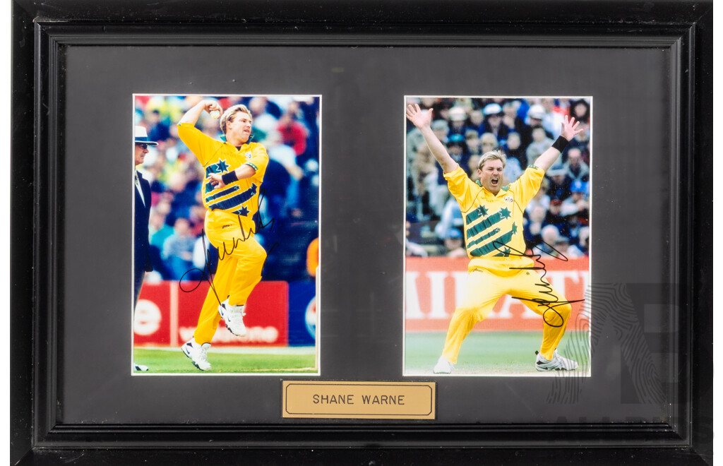 Shane Warne  Signed Framed Photograph