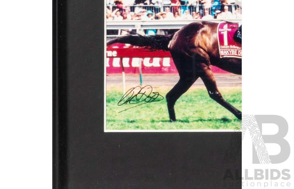 Makybe Diva, Glen Boss Signed Framed Photograph
