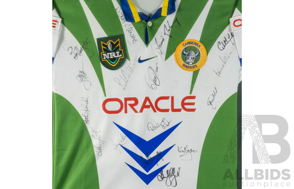 Canberra Raiders 1998 Signed and Framed Jersey