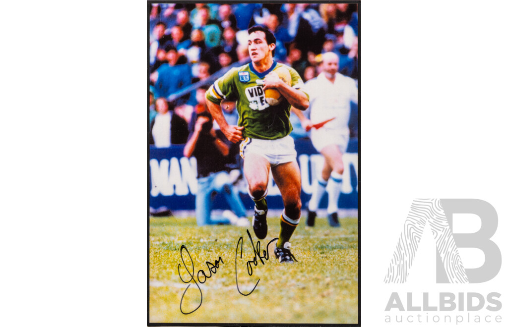 Jason Croker Canberra Raiders Block Mounted Signed Framed Photograph