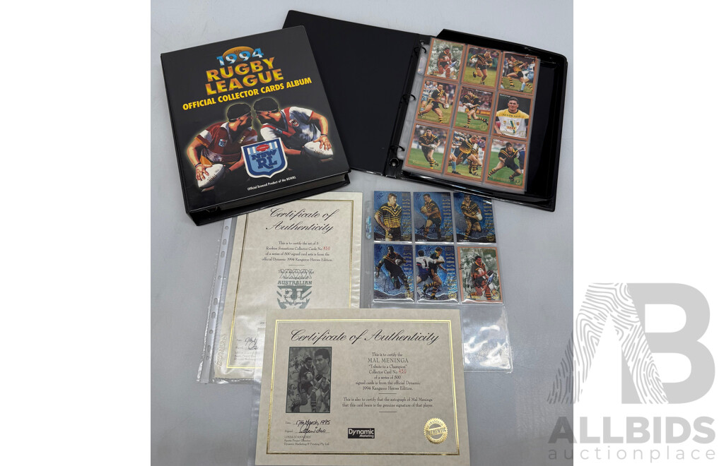 NSW Rugby League 1994 Complete Collection with Official Folders and Signed Cards