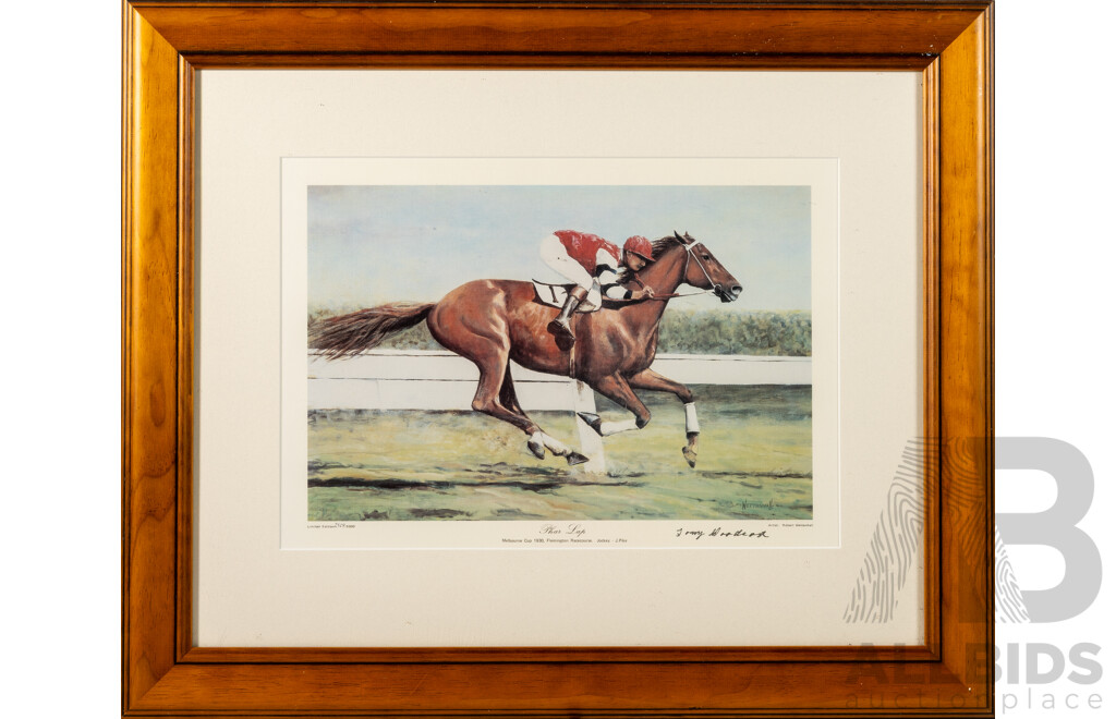 Phar Lap 1930 Melbourne Cup Limited Edition Print by Robert Wettenhall