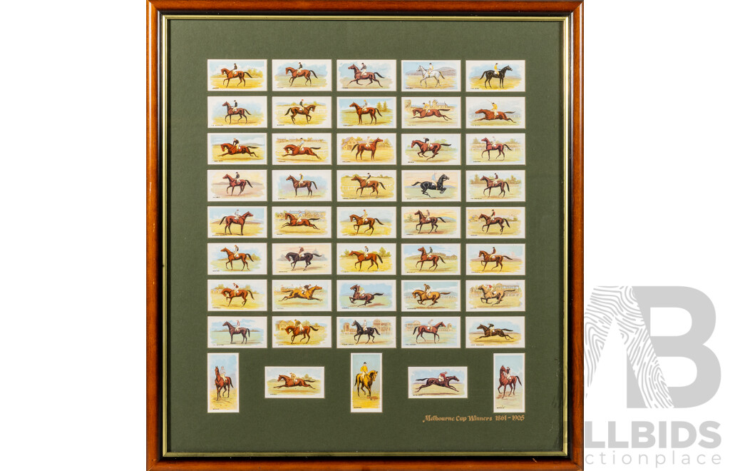 Collection of Vintage Cigarette Cards, Melbourne Cup Winners From 1861 to 1905