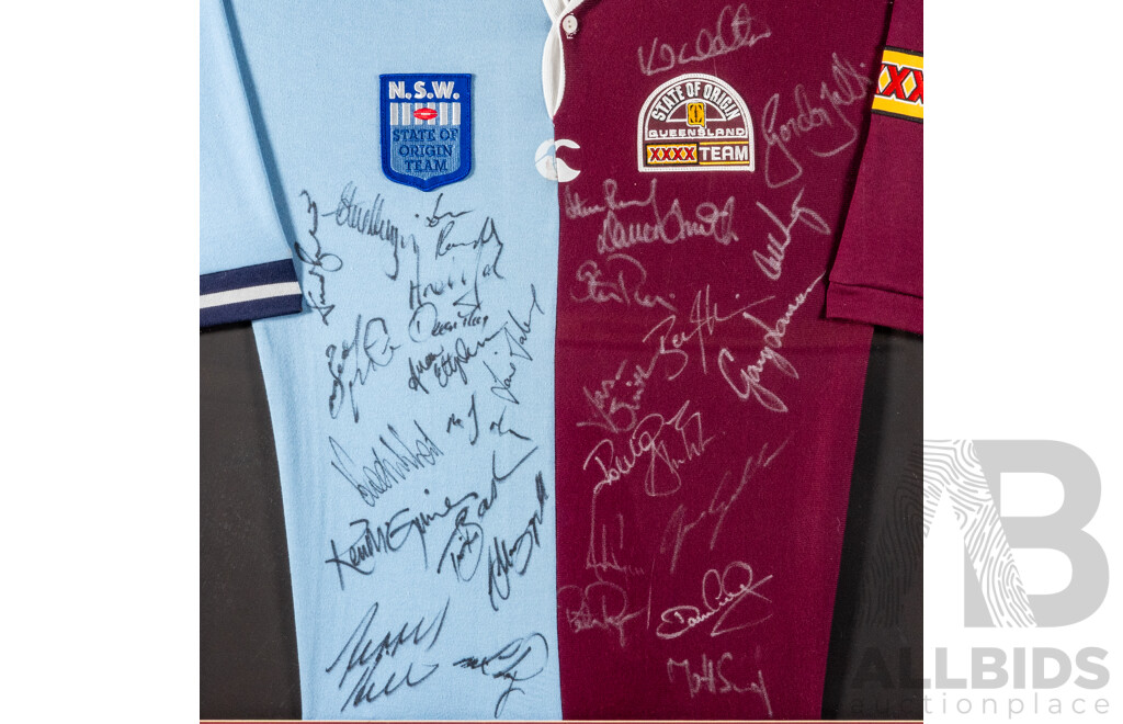 State of Origin 1998 Queensland and NSW Split Signed Jersey