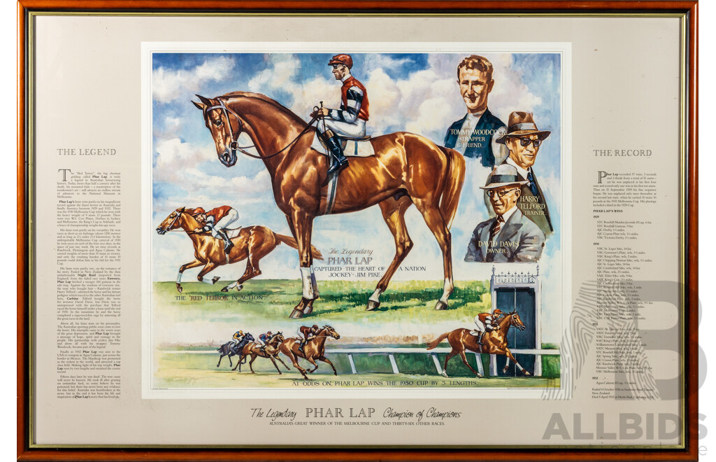 Phar Lap Champion of Champions Framed Print