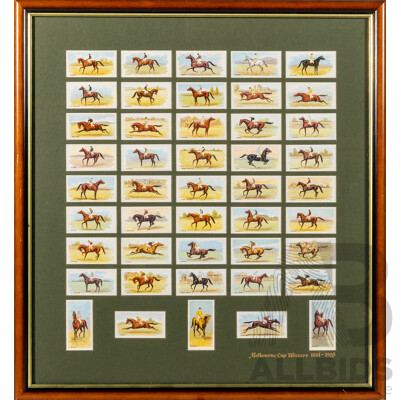 Collection of Vintage Cigarette Cards, Melbourne Cup Winners From 1861 to 1905