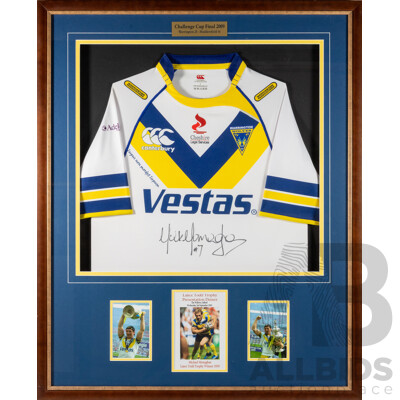 Michael Monaghan Warrington Wolves Signed Jersey