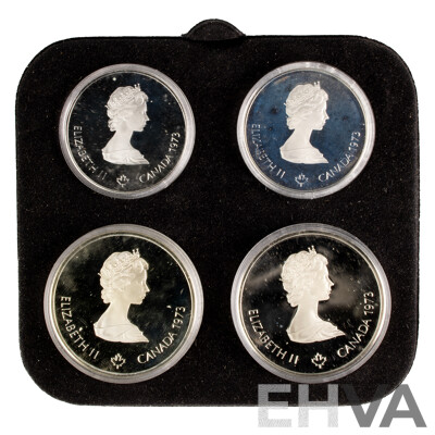 Canada 1976 Four Silver Proof Coin Set, Montreal Olympic Games .925