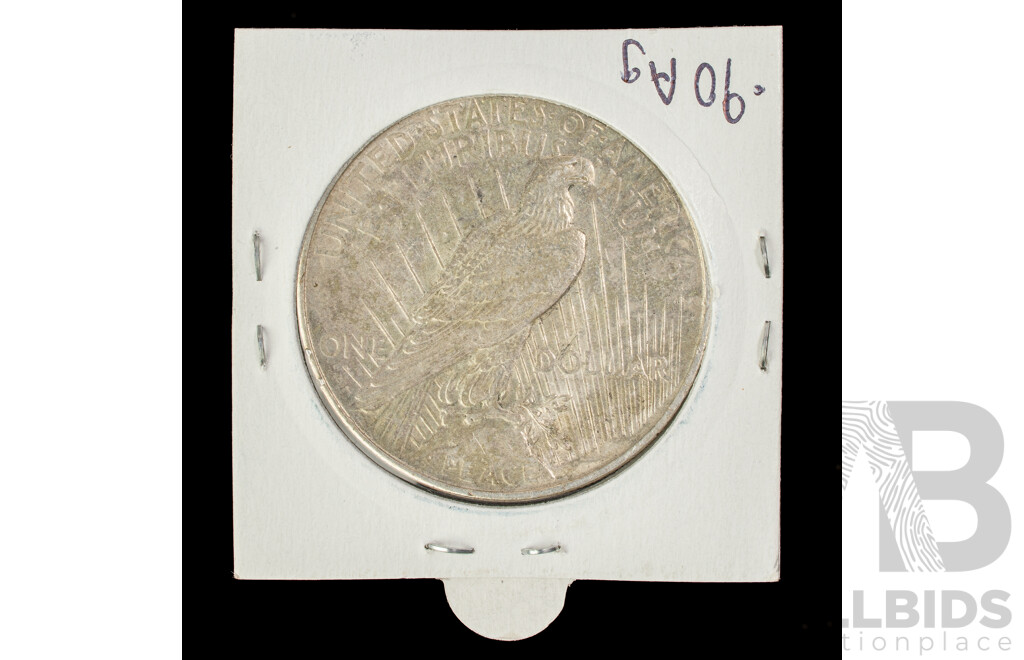 USA 1922  Silver Peace Dollar, Philadelphia Mint .900
