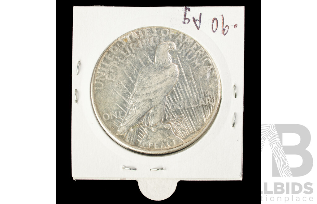 USA 1923  Silver Peace Dollar, San Francisco Mint .900