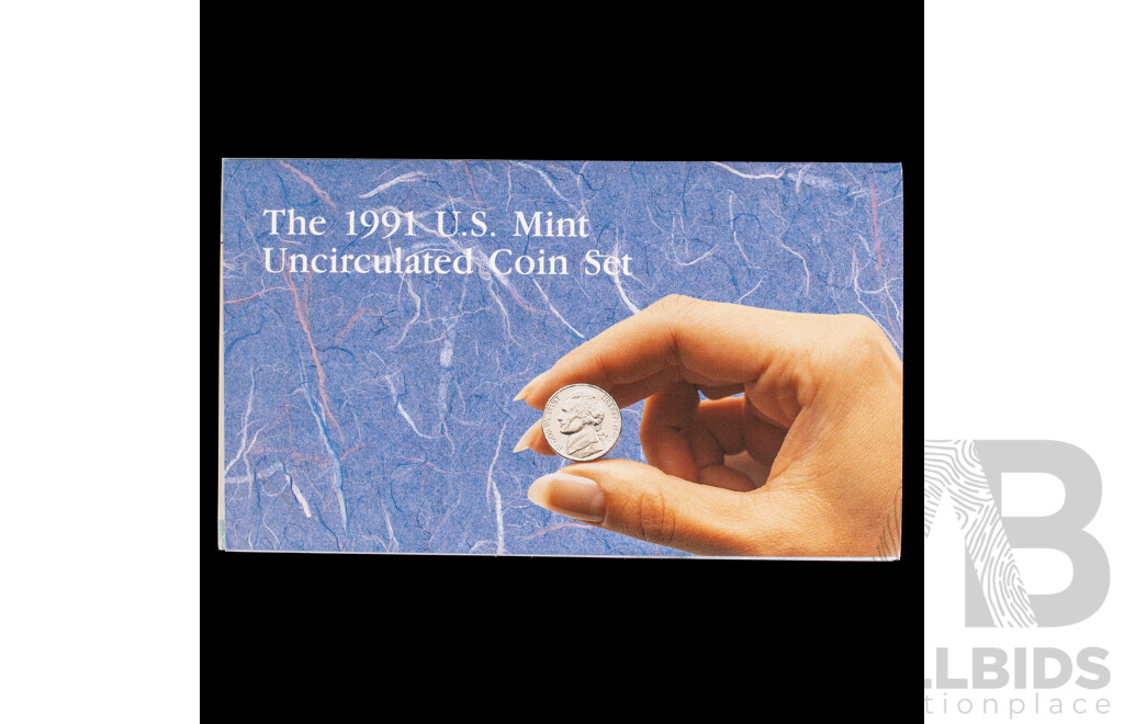 Four USA UNC Mint Coin Sets Including 1987, 1991, 1997, 1998, All in Original Packaging
