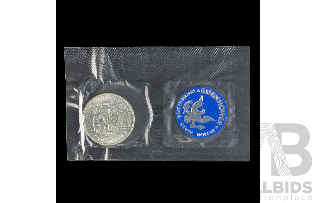 USA 1971 UNC Silver Eisenhower Dollar .400